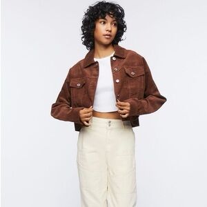 Forever21 Cropped Brown Corduroy Jacket